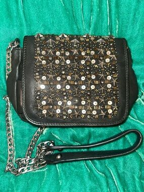 ASH STUDDED LEATHER CROSSBODY BAG